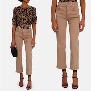 MOTHER the stash tripper ankle jeans Cropped Tan Jeans